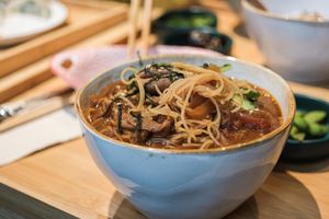 怕醜蕃茄遇上善良牛牛麵 at Peace Beast in Hong Kong Island