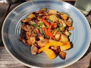 Vegane Pilzpfanne at St Valentin in Freiburg