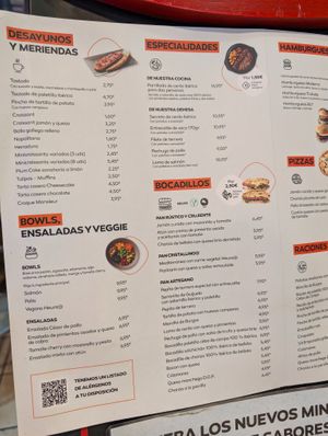 menu at Galp in Medina Del Campo