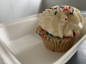 Funfetti cupcake  at The Owlery in Bloomington