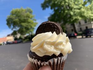 Oreo cupcake at The Owlery in Bloomington