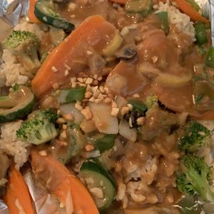 Peanut veggie bowl! at The Owlery in Bloomington