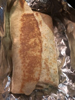 -Gluten free kale pesto chik’n wrap 
  at Healthy As A Motha Vegan Kitchen in Brooklyn