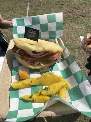 Bake & shark  at Healthy As A Motha Vegan Kitchen in Brooklyn