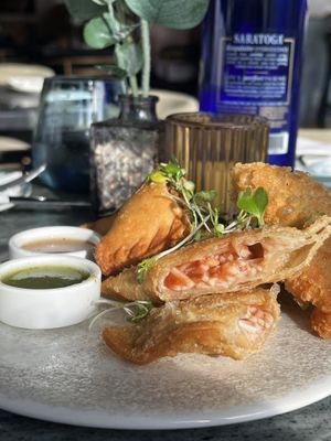 guava and cheese empanada  at Healthy As A Motha Vegan Kitchen in Brooklyn