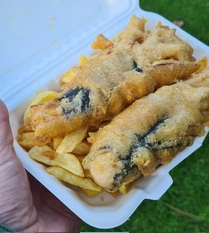 Vegan fish at Bampton Street Fish Bar in Minehead
