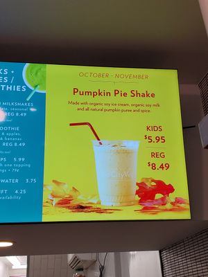 Pumpkin Pie Shake at HipCityVeg - Union Square in New York City