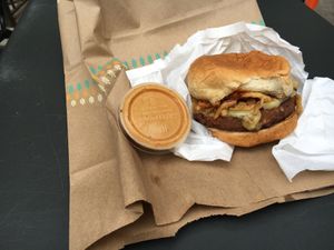 Smokehouse burger. at HipCityVeg - Union Square in New York City