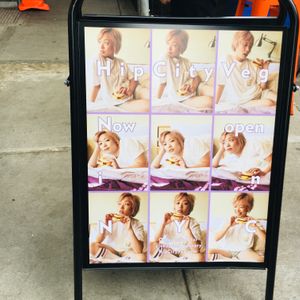 Placard. at HipCityVeg - Union Square in New York City