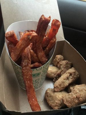 Sweet potato fries and nuggets  at HipCityVeg - Union Square in New York City