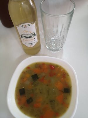 Entree veggie Soup at Nandala in Cuenca