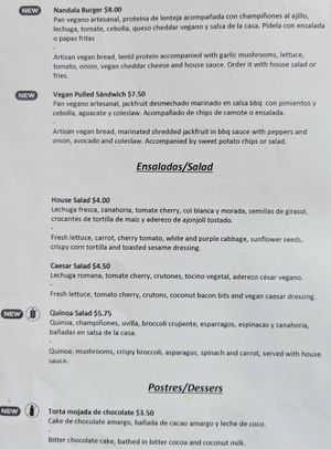 Menu 3 of 4, April 2023 at Nandala in Cuenca