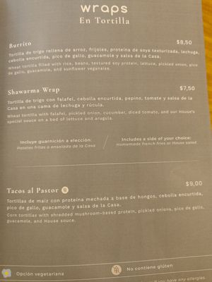 Wraps at Nandala in Cuenca