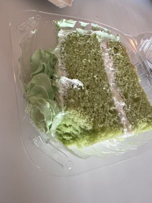 Pandan cake  at Loving Hut Vegan Express (City Heights) in San Diego
