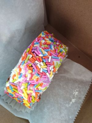 Rainbow swirl cake at Pride Enjoy in Wading River