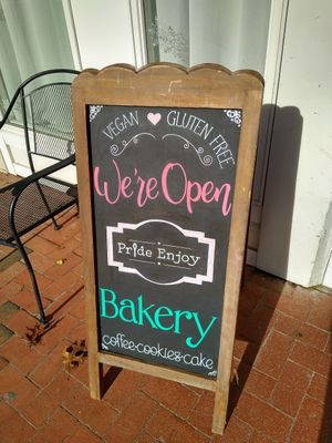 Sign outside at Pride Enjoy in Wading River