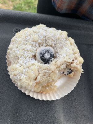Not exactly sure what this was called, but it was like a doughnut with fruit and cream in the middle and cheesecake crumbs on top. So delicious!  at Pride Enjoy in Wading River