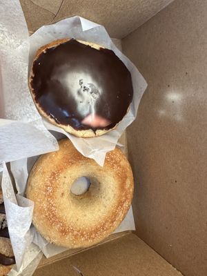 Boston cream whoopie pie and apple cider donut  at Pride Enjoy in Wading River