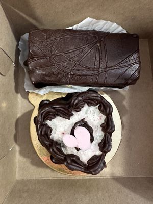 Rainbow cookie cheesecake heart and rainbow cookie mousse bar  at Pride Enjoy in Wading River