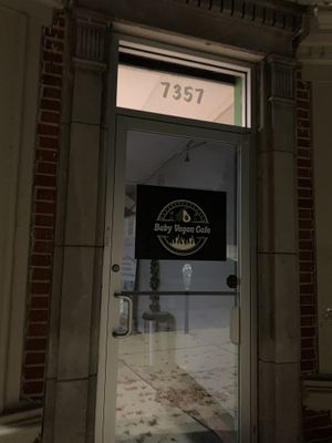 Door at Baby Vegan Cafe in Cincinnati