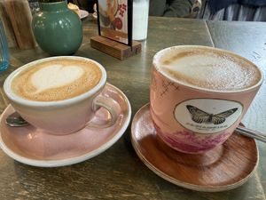 Kaffee mit Hafermilch   at Ponykarussell in Vienna