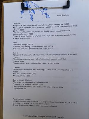 Menù  at Agriturismo Becerca in Serra San Quirico