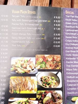 Part of the menu at Asian Cuisine Bowl in Vienna