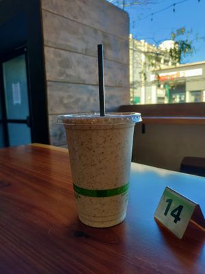 Chunky monkey smoothie!  at ROOTED in Walnut Creek