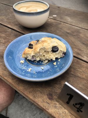 Blueberry scone  at ROOTED in Walnut Creek