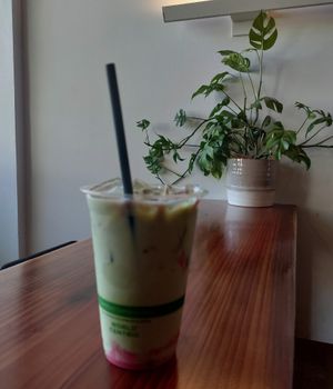 Strawberry matcha at ROOTED in Walnut Creek