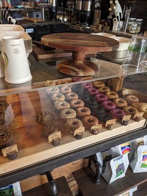 Donut selection at ROOTED in Walnut Creek