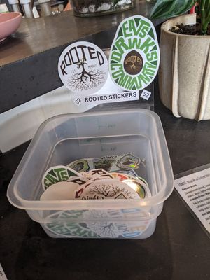 Stickers at ROOTED in Walnut Creek
