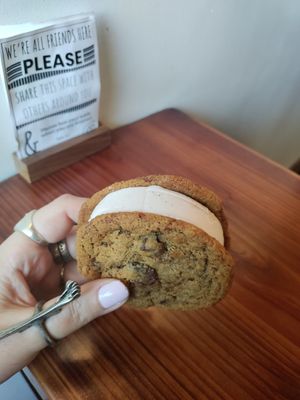 Strawberry ice cream sandwich at ROOTED in Walnut Creek