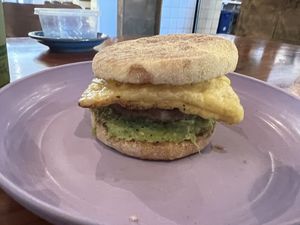 Breakfast Sammie  at ROOTED in Walnut Creek