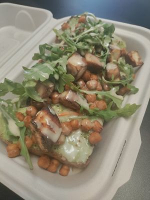 Seasonal harvest toast at ROOTED in Walnut Creek