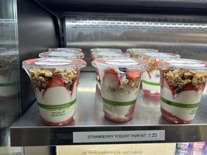 Strawberry yogurt parfait   at ROOTED in Walnut Creek