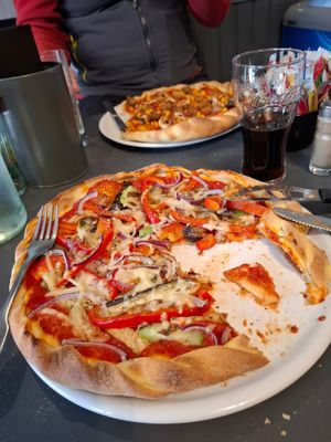 Delicious pizzas  at Bistro LaForge in Saint-pardoux