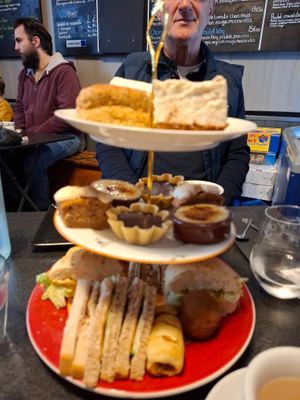 Vegan Easter cream tea.
Absolutely amazing,  everything was incredible. All home made. Delicious.  at Bistro LaForge in Saint-pardoux