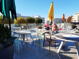 Terrace (playground on the right) at Konshi in Volketswil