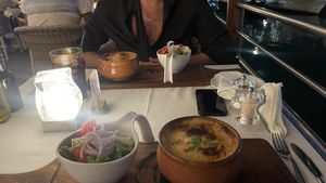 Vegetarian (vegan) moussaka  at Sail at Castle in Paphos