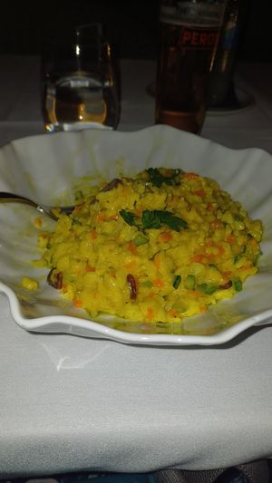 Vegan risotto at Sail at Castle in Paphos