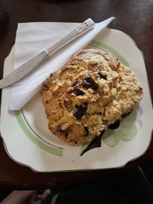 Chocolate and walnut scone   at Tea by the Lock in York