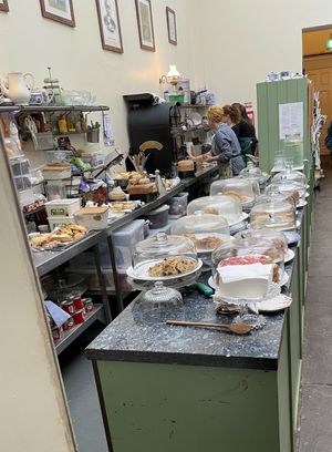 Snap shot of all the cakes on displayy  at Tea by the Lock in York