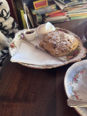 Scone with cream and jam  at Tea by the Lock in York