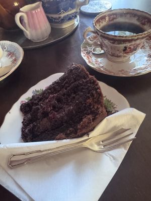 Chocolate and cherry cake   at Tea by the Lock in York
