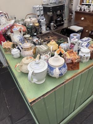 Teapots everywhere   at Tea by the Lock in York