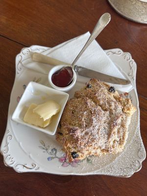 Perfect fruit scone with butter & jam at Tea by the Lock in York