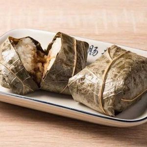 Dim Sum:  Sticky Rice Wrapped with meatless stuffed at Real Vegan Chinese Restaurant in Markham