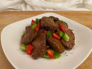 Dish#2: Black Pepper Mini Beefless Steak at Real Vegan Chinese Restaurant in Markham
