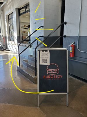 Sneaky(ish) location! at Burgeezy in Indianapolis